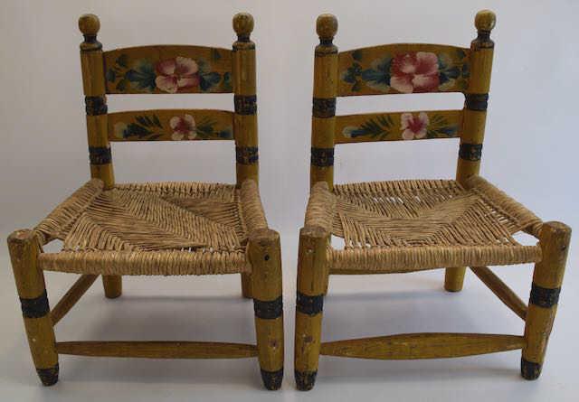 PA Paint Decorated Child's Chairs. (1 of 5)