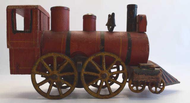 Weight Driven Early 1900s Folk Art Train. (1 of 6)