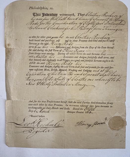 1806 Slave Purchase Document. (1 of 2)