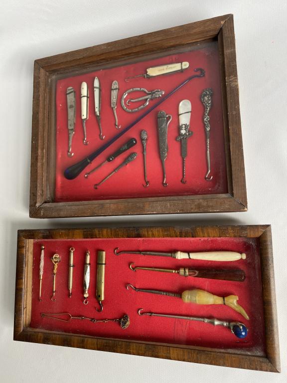 Collection of antique button hole cutter. (1 of 2)