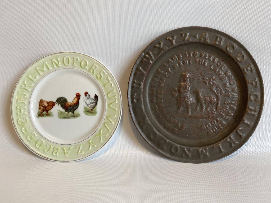 Pair of child’s ABC plates. (1 of 5)