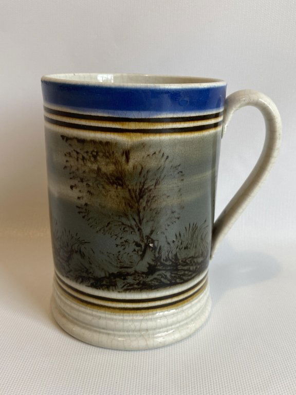 19th C. Mochaware seaweed mug. (1 of 6)