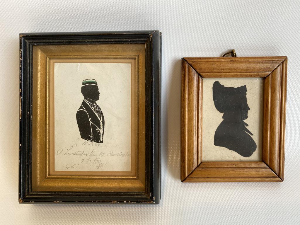 Early framed silhouette art. (1 of 3)