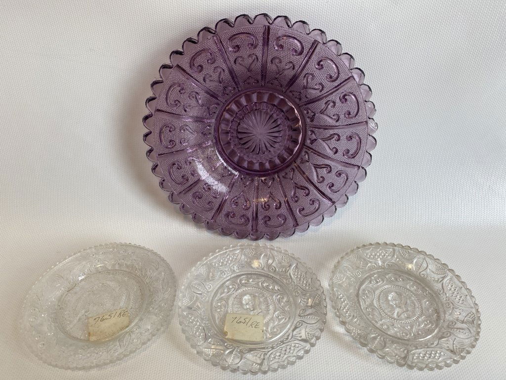 Henry Clay & Eagle glass cup plates. (1 of 9)
