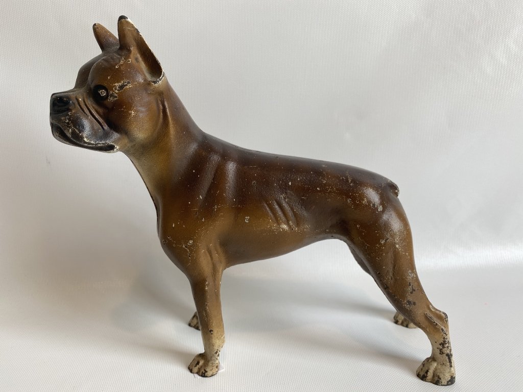 Hubley cast iron boxer dog doorstop. (1 of 8)