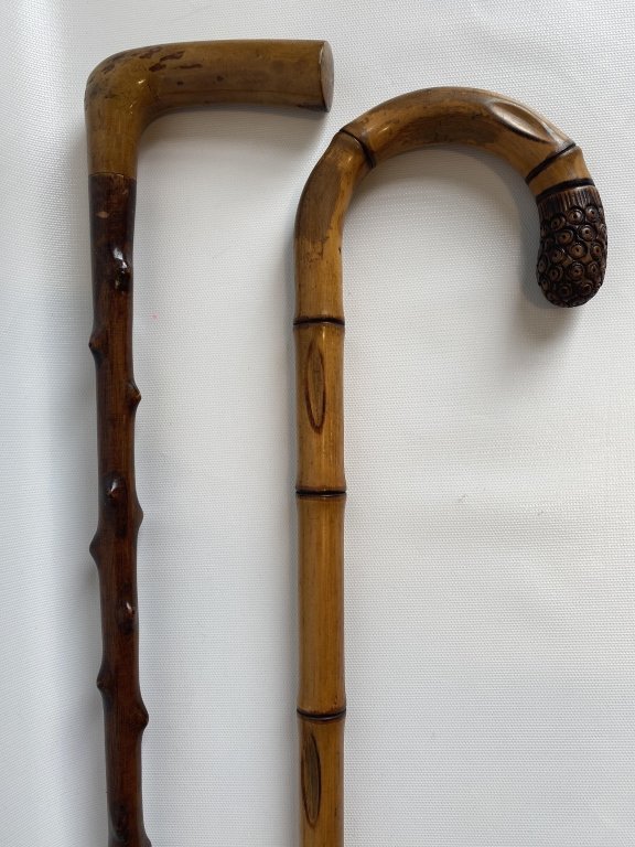 Pair of antique wooden canes. (1 of 3)