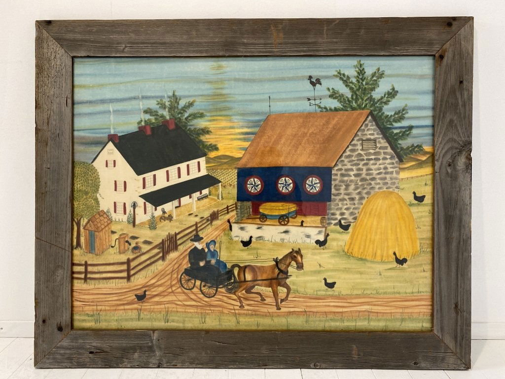 Large Bill Rank folk art painting. (1 of 5)