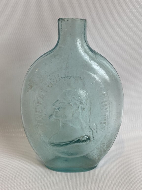 Antique Washington & Taylor glass flask. (1 of 7)