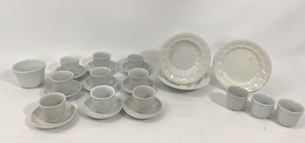 Antique White Ironstone Raised Wheat design. to include (1 of 10)