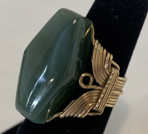 Gold Plated wire wrapped Fashion Ring. Features Coffin (1 of 4)