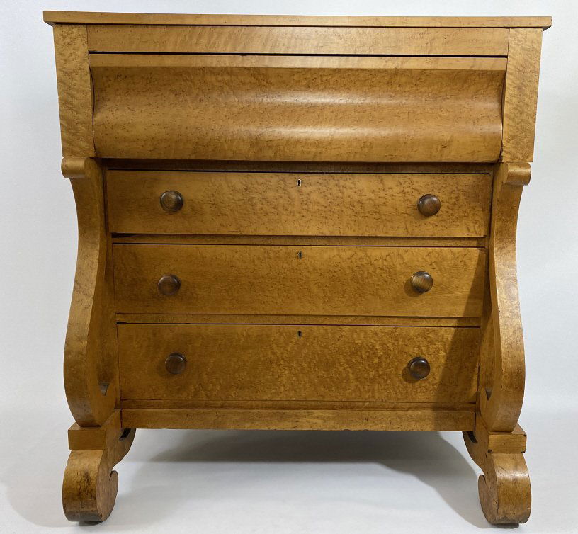 Victorian birds eye maple dresser. Good overall (1 of 4)
