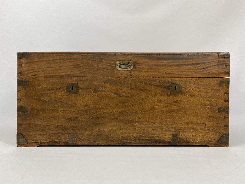 Early walnut carpenters chest. Measures approximately (1 of 6)