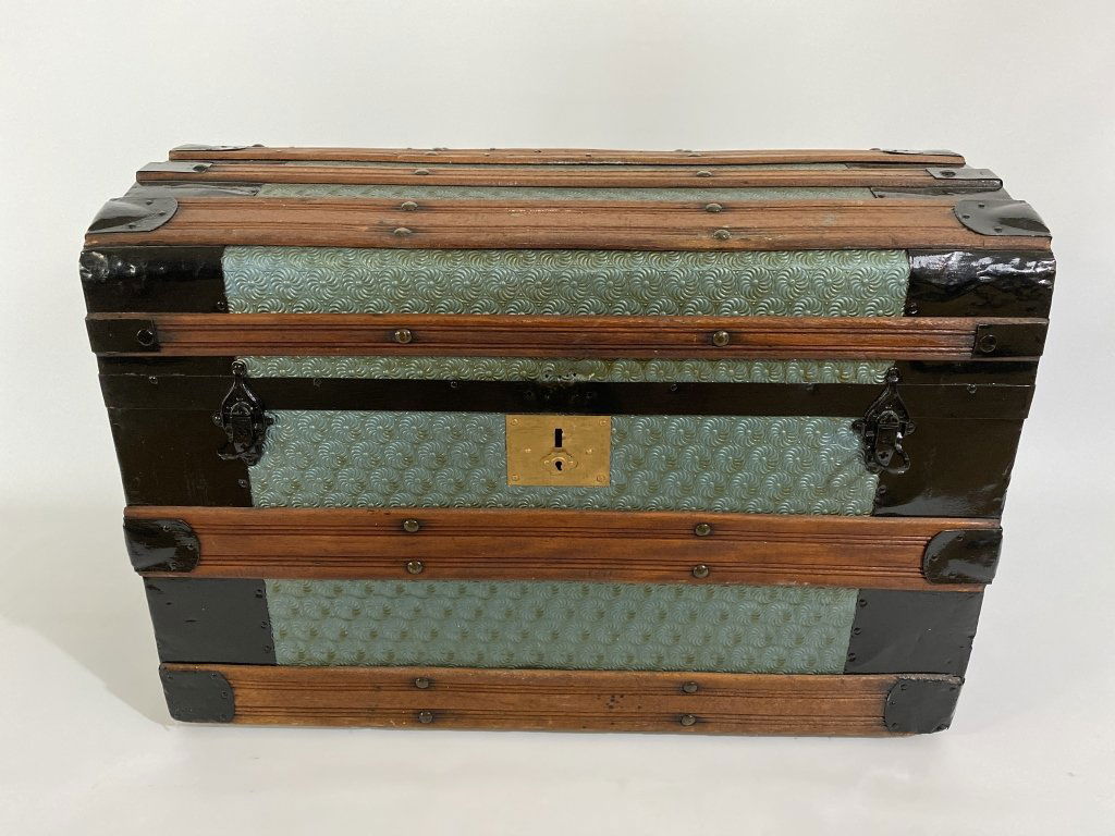 Antique travel trunk. Very good refinished condition. (1 of 3)