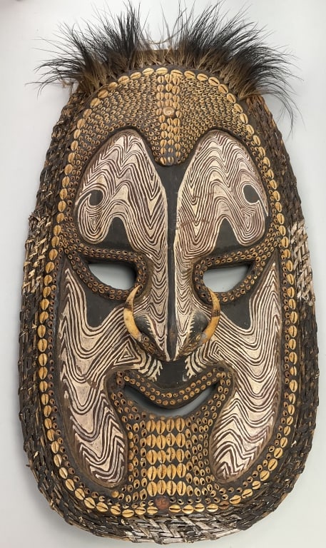 Hand Carved Oceanic Tribal Mask. (1 of 7)