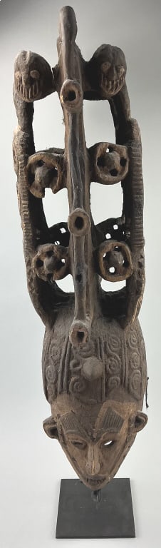 Nigeria, African Igbo Maiden Spirit Helmet Mask. (1 of 16)