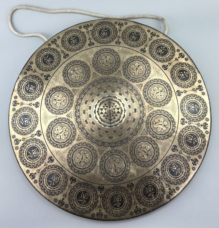 Nepalese or Tibetan Brass Wind Gong. (1 of 2)