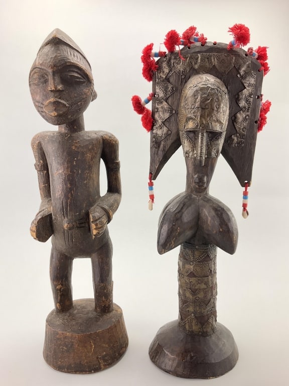 Pair Of Antique/Vintage African Tribal Carvings. (1 of 12)