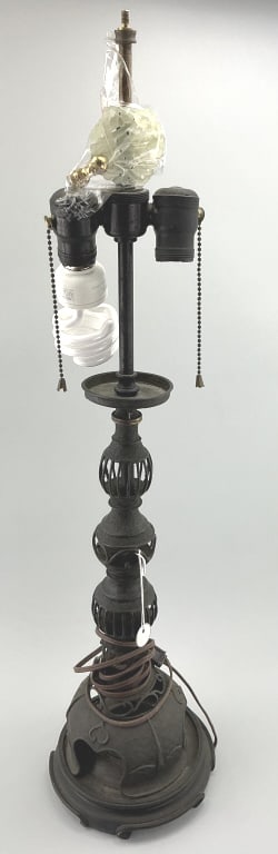 Middle Eastern Cast Metal Candle Pillar. (1 of 6)