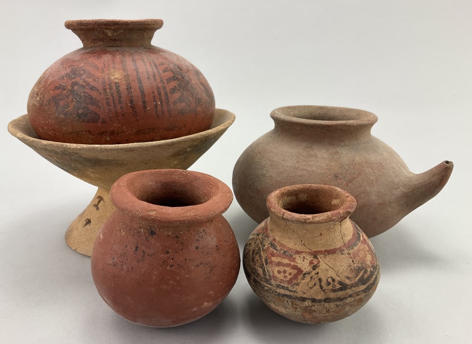 Antique Redware & Terracotta Pottery Vessels. (1 of 20)