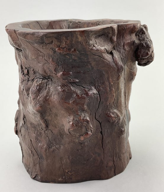 Antique Chinese Root Wood Brush Pot. (1 of 10)