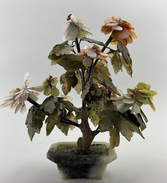 Vintage Semi Precious Stone Bonsai Sculpture. (1 of 4)