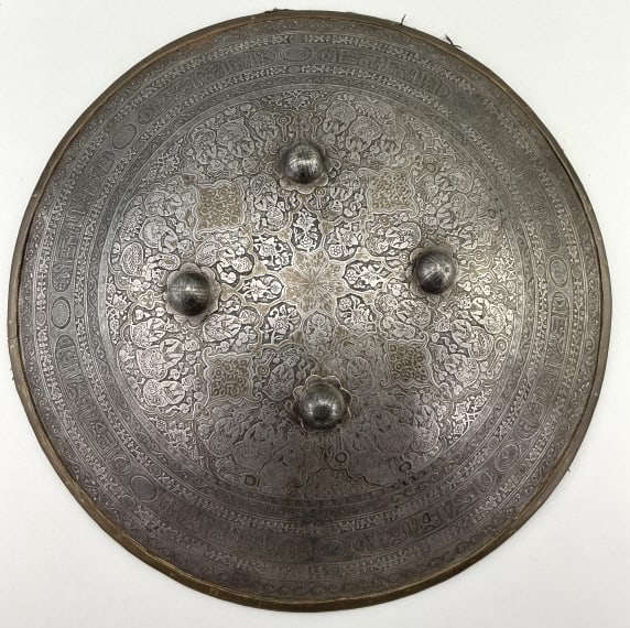 Antique Indo-Persian Nickled-Steel Dhal Shield. (1 of 2)