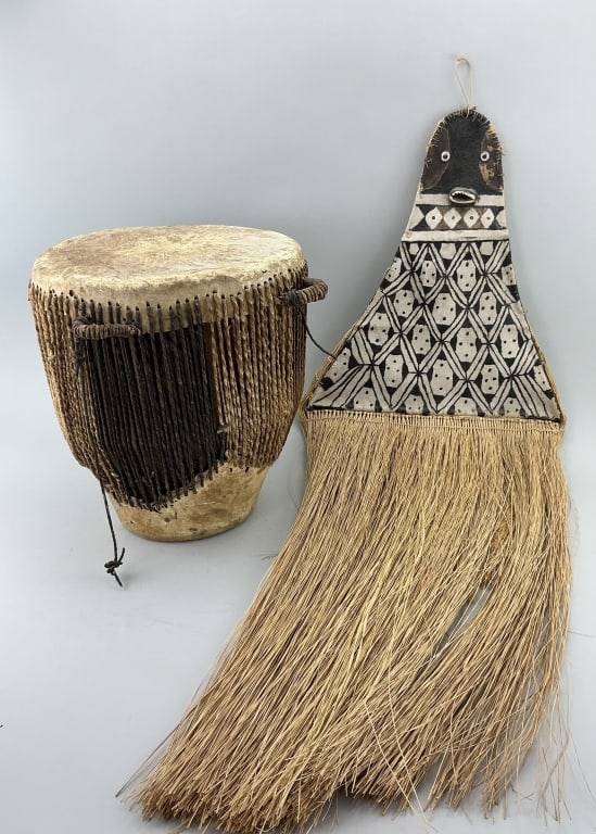 African Drum & Cubeo Ceremonial Dance Mask. (1 of 10)