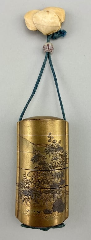Antique Japanese Gilt Lacquer 6-Case Inro. (1 of 8)