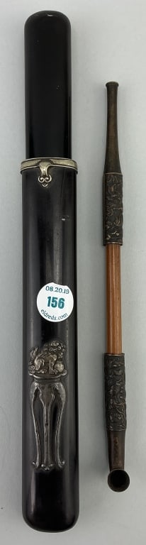 Antique Japanese Kiseru Pipe & Kiseruzutsu. (1 of 5)