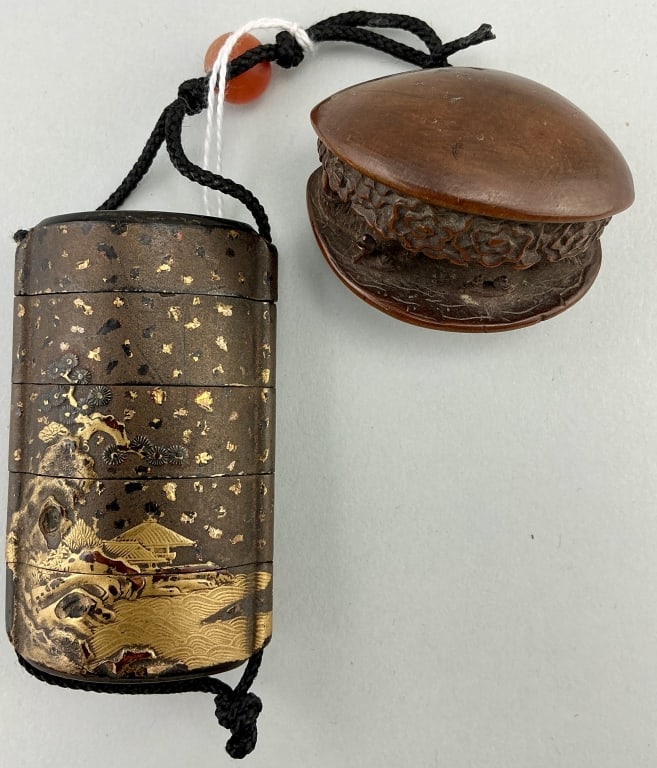 Antique Japanese Gilt Lacquer 4-Case Inro. (1 of 7)