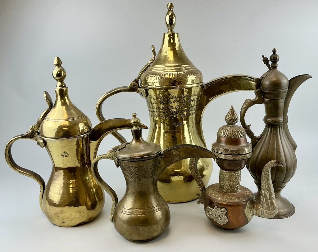 Arabic & Tibetan Brass & Copper Coffee & Teapots. (1 of 20)