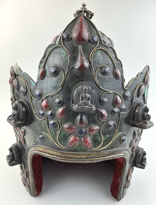 Antique Nepalese Vajracharya Priest’s Crown. (1 of 8)