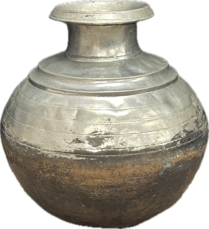 Antique Indian Tinned Copper Lota Water Pot. (1 of 3)