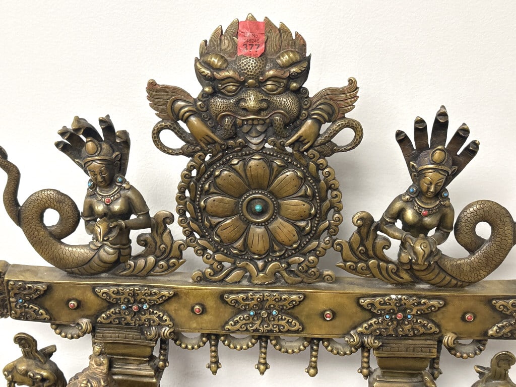 Kumaradeva Style Bronze Buddhist Shrine. - 2