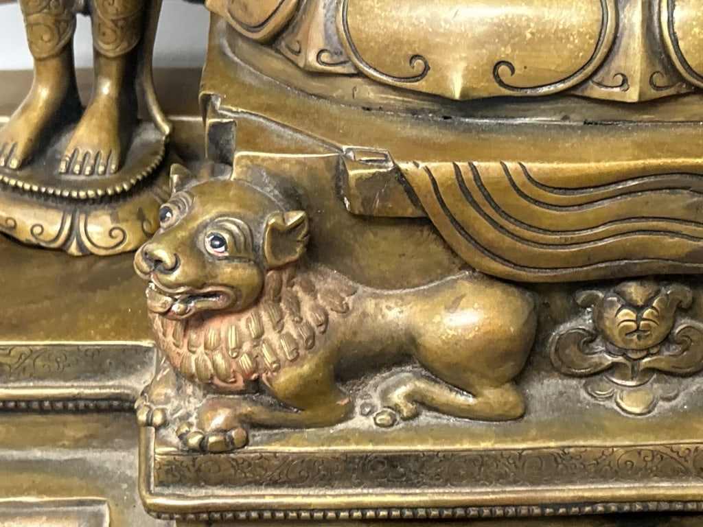 Kumaradeva Style Bronze Buddhist Shrine. - 6