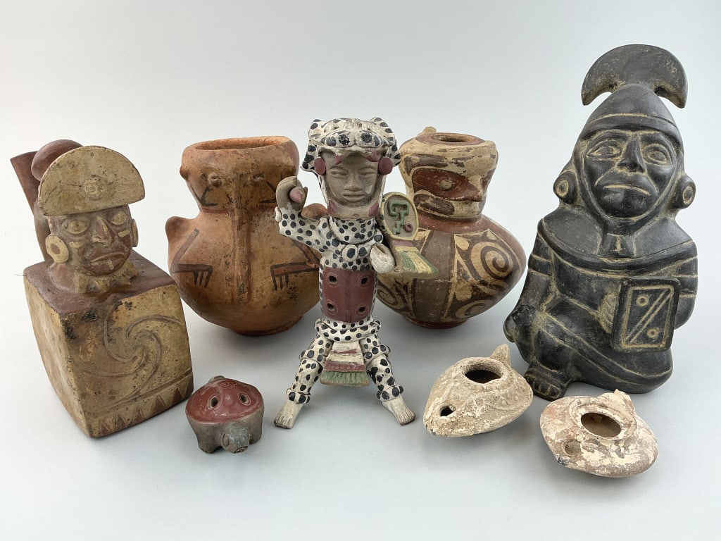Various Pottery figures, jars & Lamps. (1 of 20)