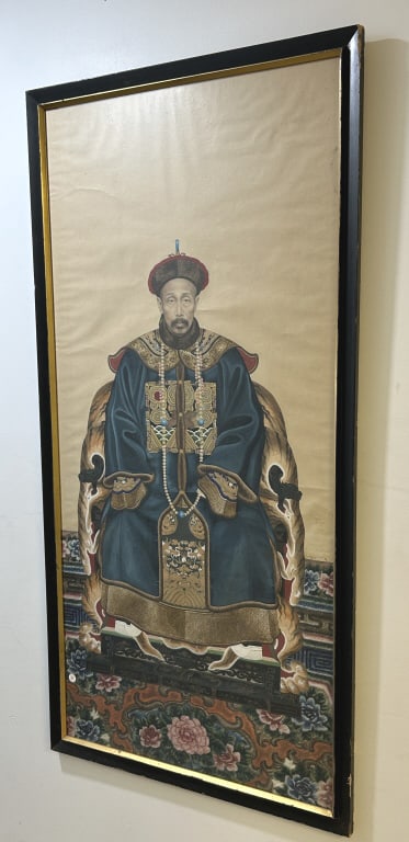 Antique Chinese Framed Ancestral Portrait. (1 of 6)