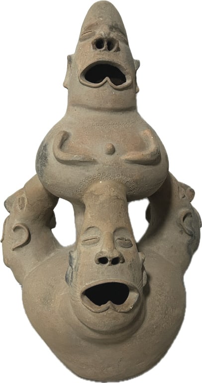 Cross Rivers, Kalaba Terracotta Figural Vessel. (1 of 4)