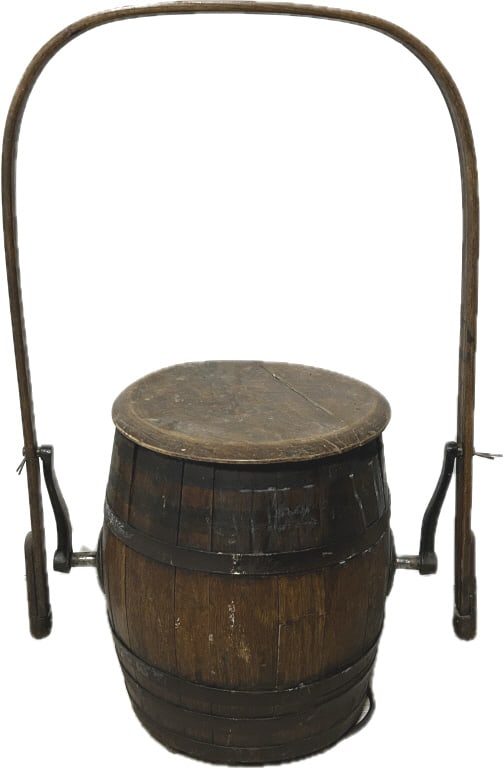 Antique Chinese Wooden Rice or Water Bucket. (1 of 10)