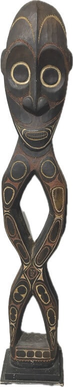 Vintage 6 Foot African Carved Tribal Figure. (1 of 3)