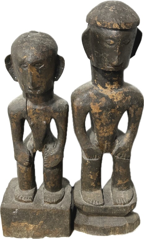 2 Antique Ifugao Carved Wood Bulul Figures. (1 of 4)