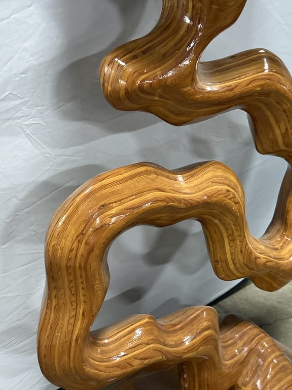 Vintage Stack Lamination Stylized Root Stand. - 3