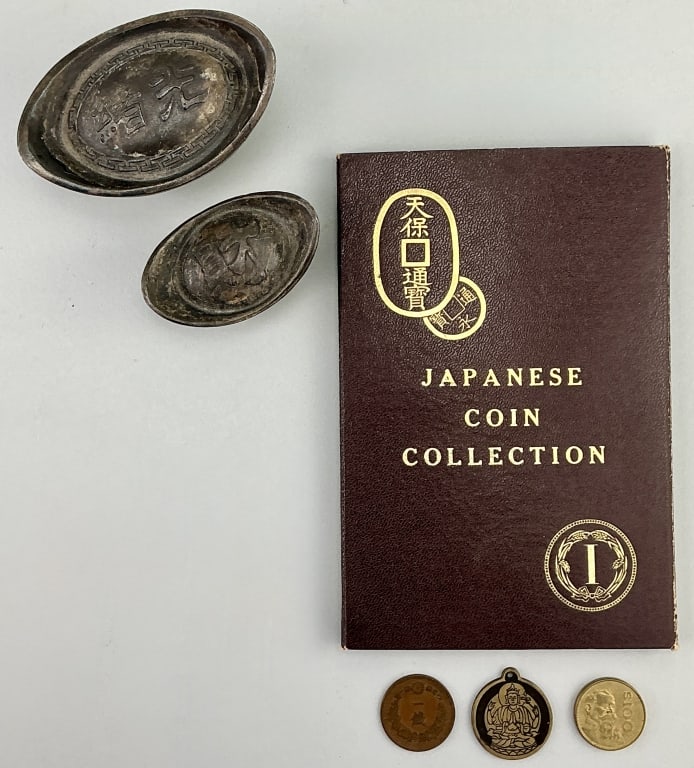 Silver Ingots, Japanese Coins, Pendant. (1 of 13)
