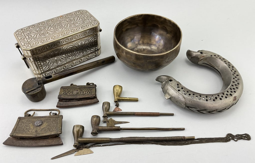 Antique Brass Ceremonial & Utilitarian Objects. (1 of 20)