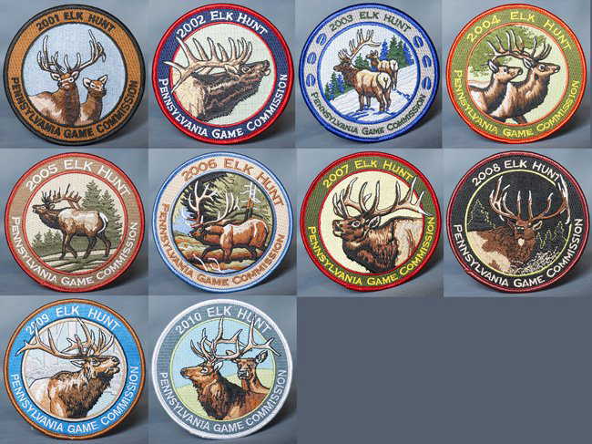 10 PA Game Commission "Elk Hunt" Patches