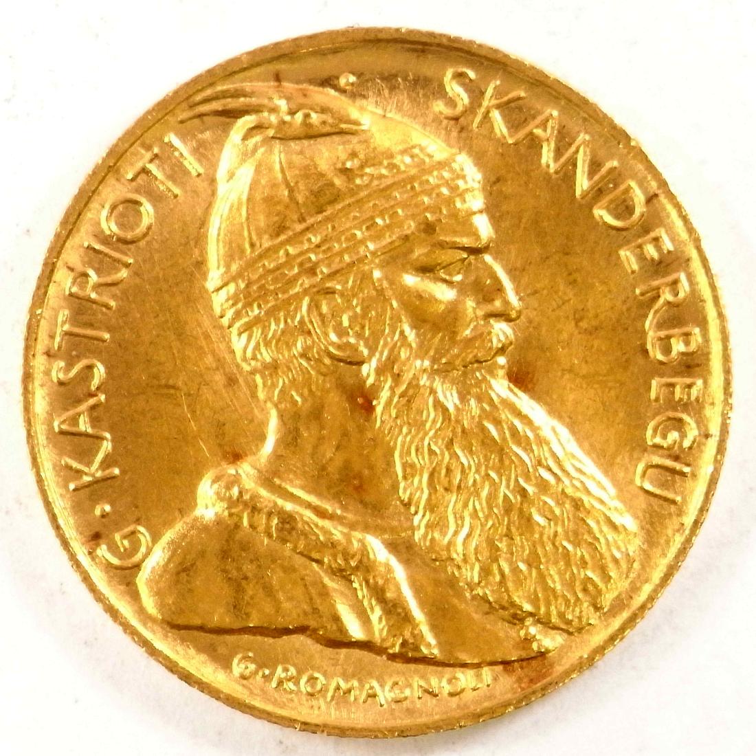 20 Franga Albania: Albania / 20 Franga / Amet Zogu I / V = Vienne / 1927 / 6.40 grs / Gold / Numismatic