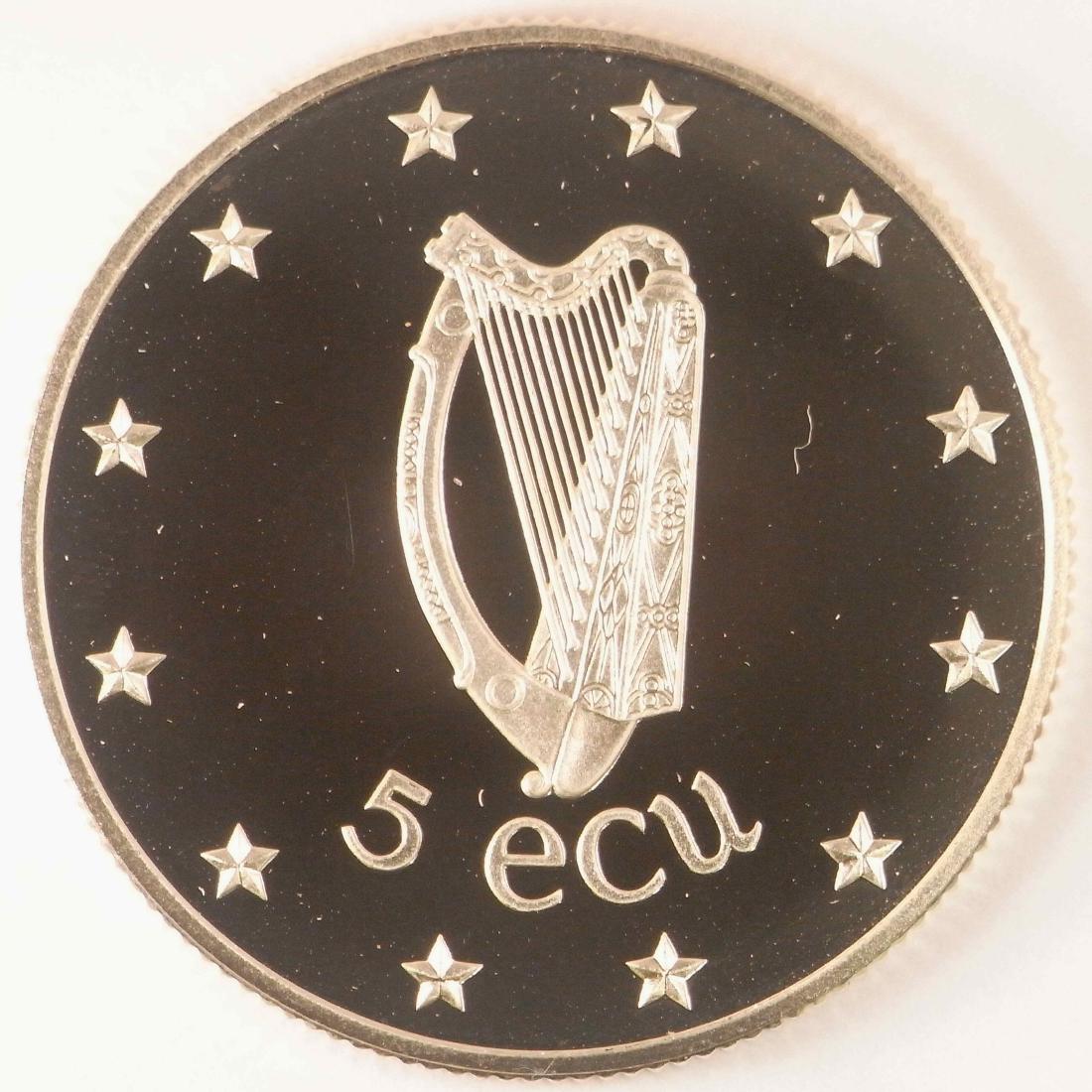 5 Ecu: Ireland / 5 Ecu / only 20'000 mint / 1990 / 10 grs / Silver / Numismatic