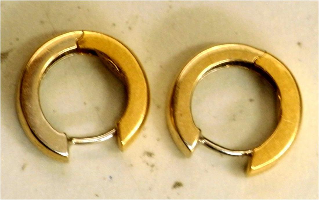 Earring gold pink and yellow: 18 Karat / Pink and Yellow gold 18k / 3.48 grs