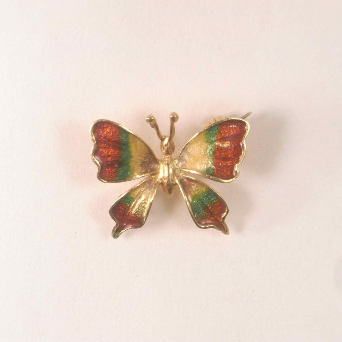 Brooche little Butterfly colored in Gold (1 of 2)