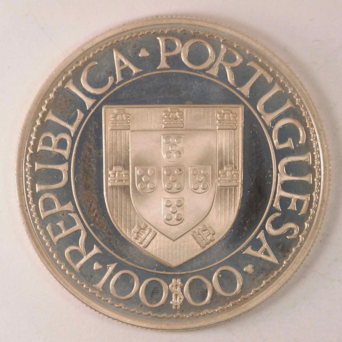 100 Escudos Portugual: Portugual / 100 Escudos / 1988 / Proof / 16.58grs / Silver / Numismatic